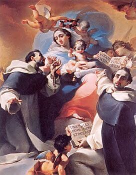 Our Lady giving the Rosary to St. Dominic